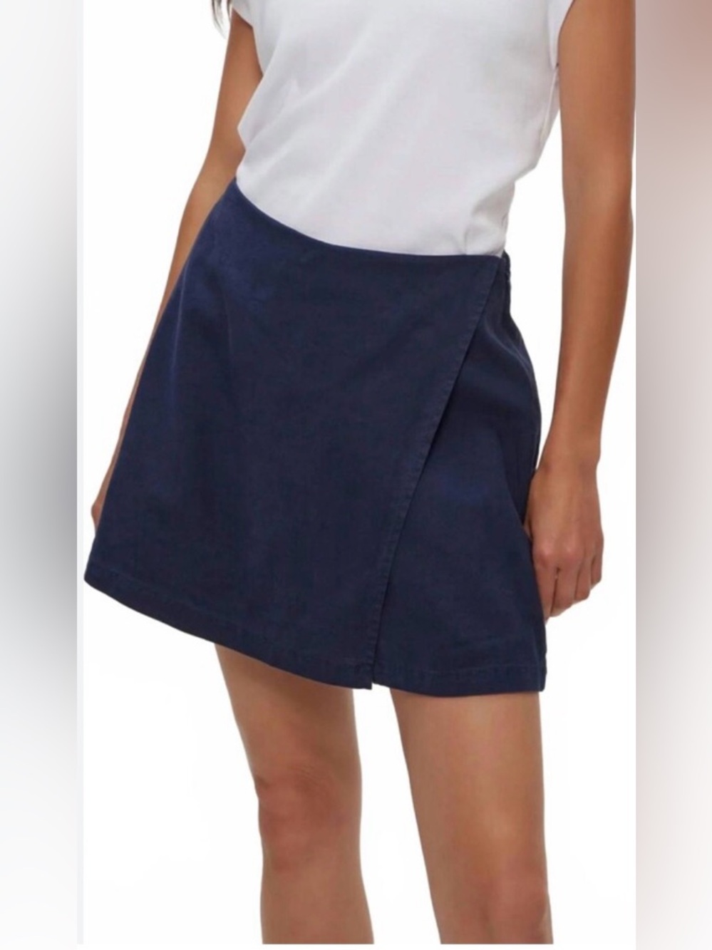 NWT Michael Stars Klue Mini Skort Linen Cotton Blend in Black Size XS
